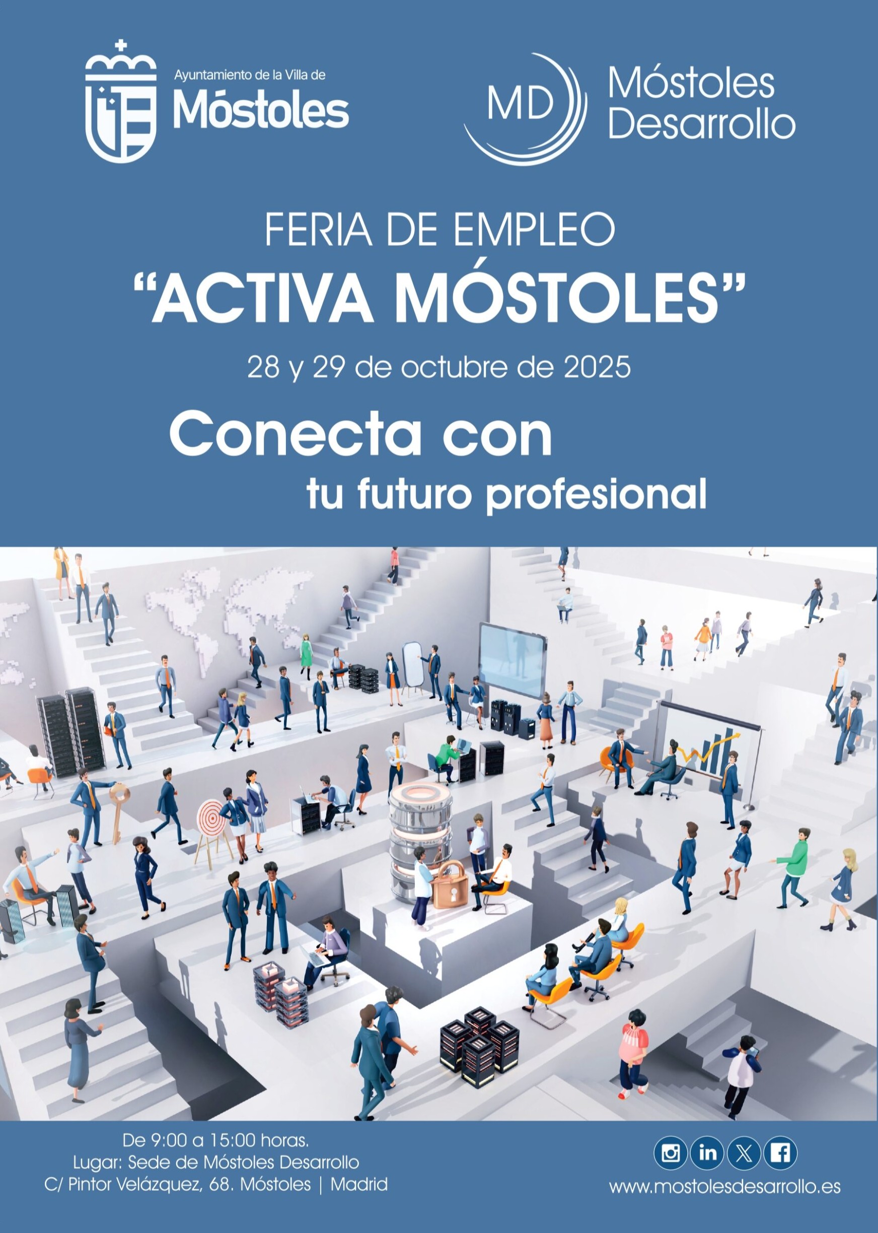 Cartel Feria de Empleo Móstoles 2025