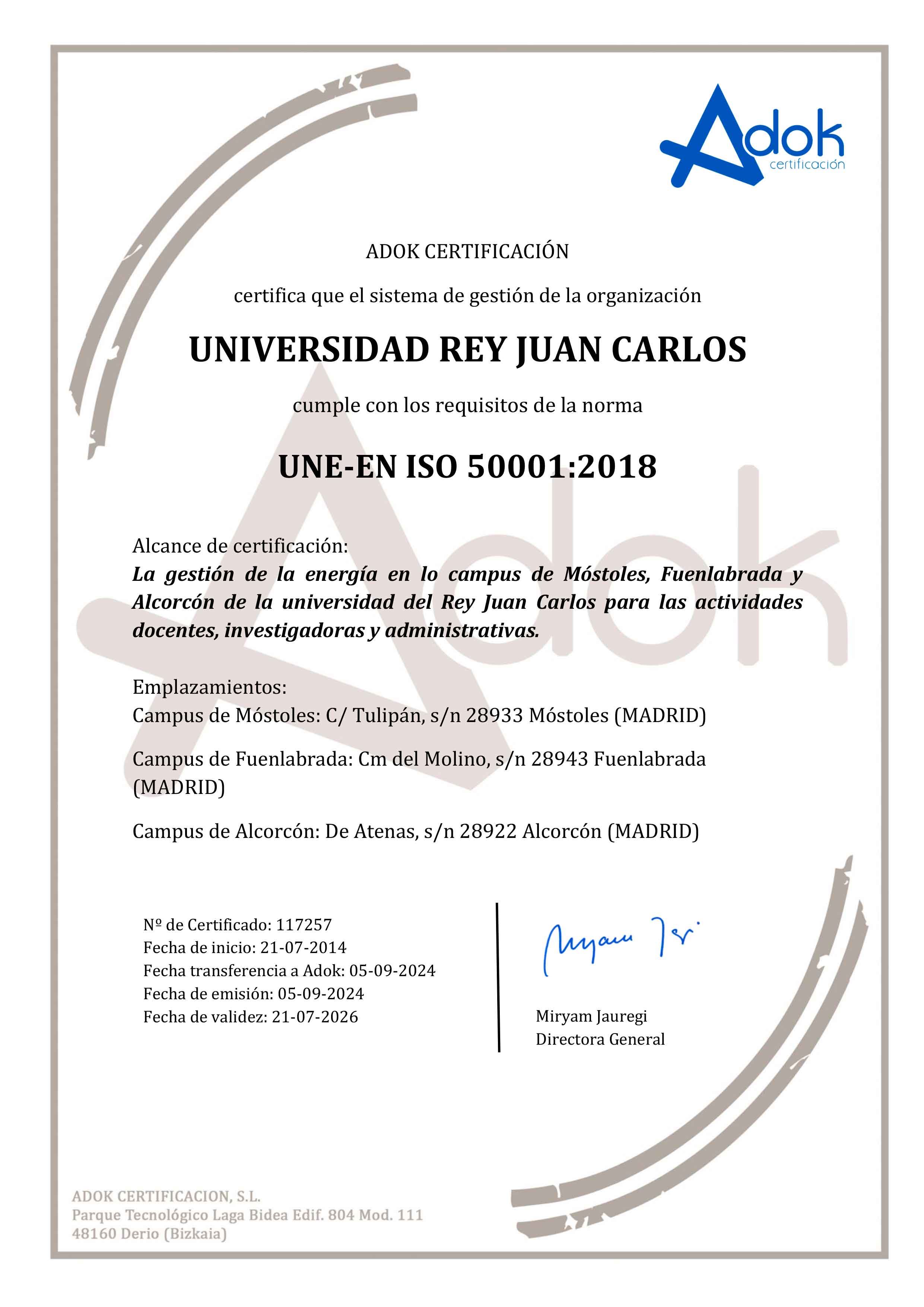 Certificado GreenMetric